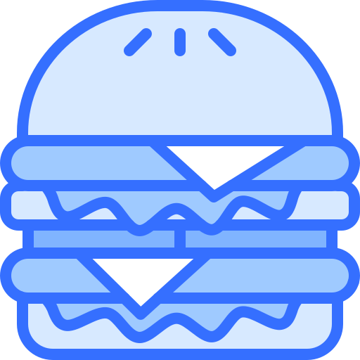 burger Coloring Blue Icône