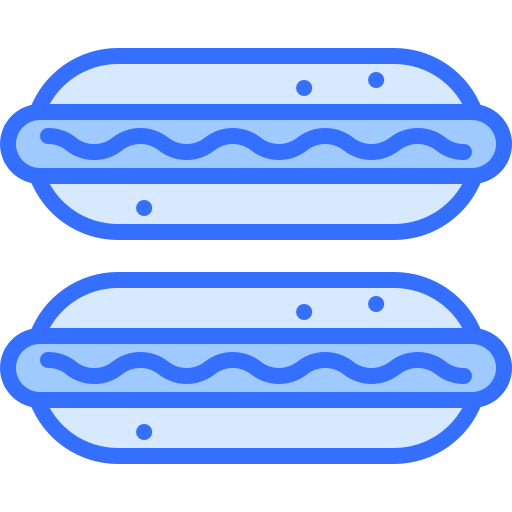 hot-dog Coloring Blue Icône