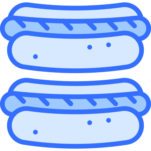 hot dog Coloring Blue ikona