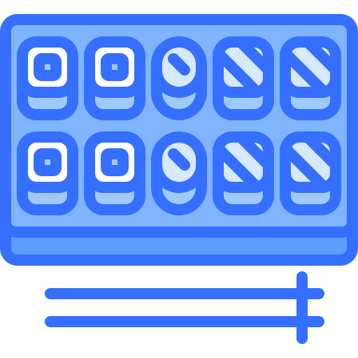sushi Coloring Blue icon