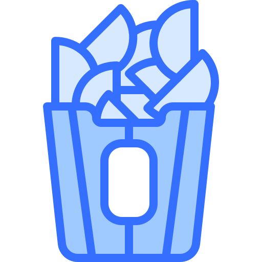 French fries Coloring Blue icon