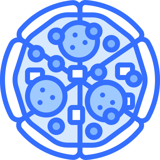 pizza Coloring Blue icon