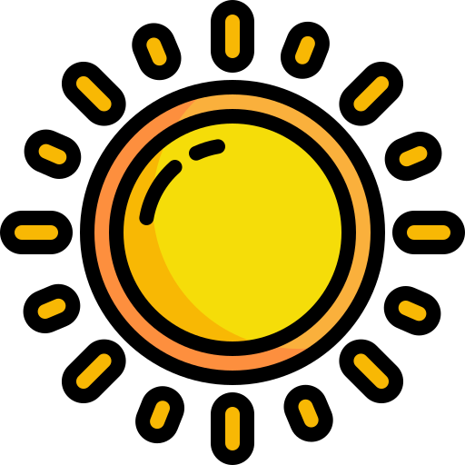 Sun Generic Outline Color icon