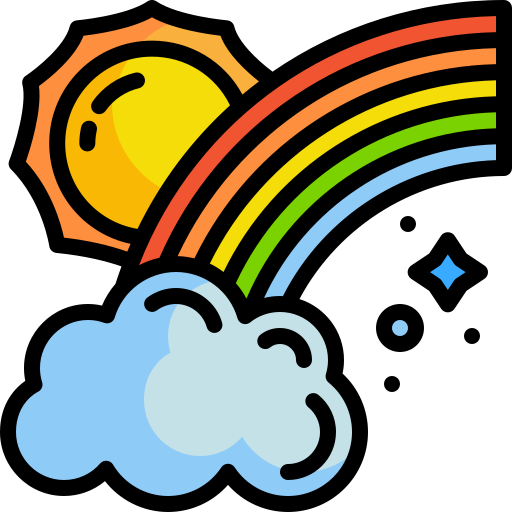 Rainbow Generic Outline Color icon