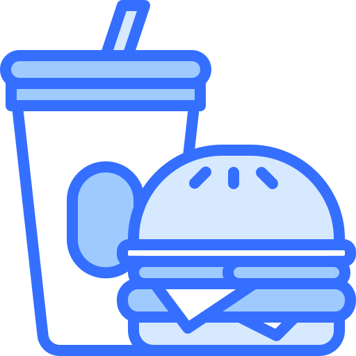 fastfood Coloring Blue icon