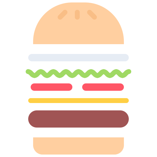 burgery Coloring Flat ikona