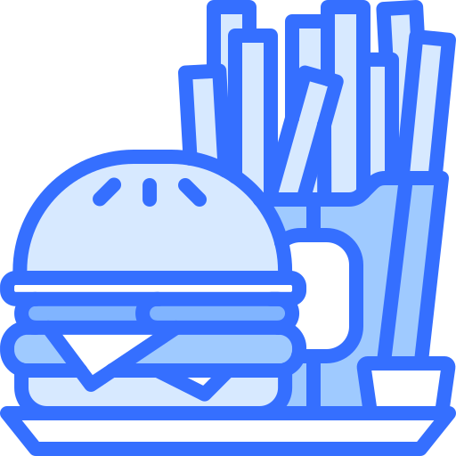 Fast food Coloring Blue icon