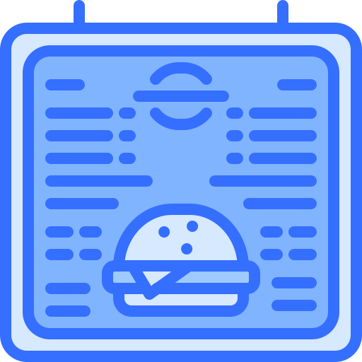 메뉴 Coloring Blue icon
