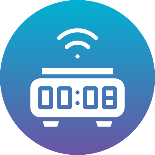 reloj digital Generic Flat Gradient icono