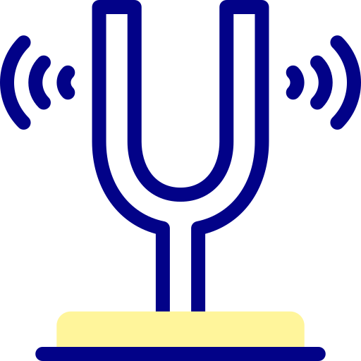 Sound fork Detailed Mixed Lineal color icon