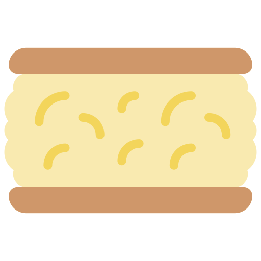 Ice cream sandwich Basic Miscellany Flat icon