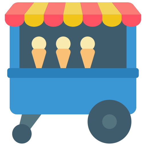 Ice cream cart Basic Miscellany Flat icon