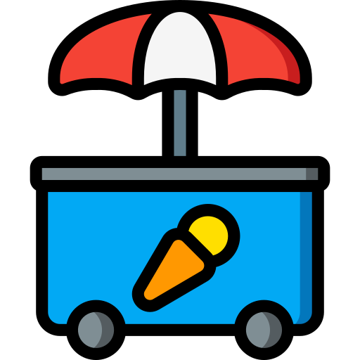 Ice cream cart Basic Miscellany Lineal Color icon