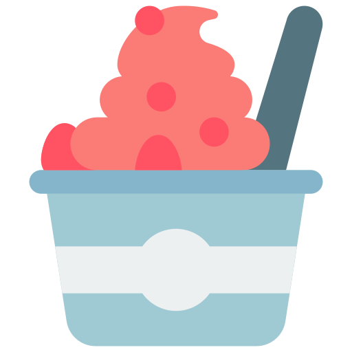 mrożony jogurt Basic Miscellany Flat ikona
