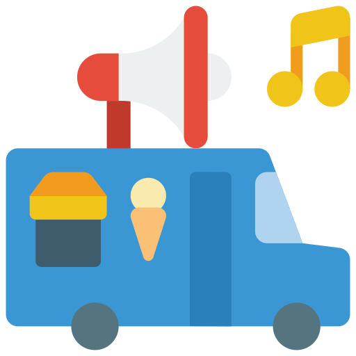 camion dei gelati Basic Miscellany Flat icona
