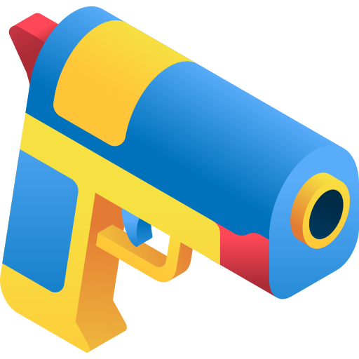 Toy gun Gradient Isometric Gradient icon
