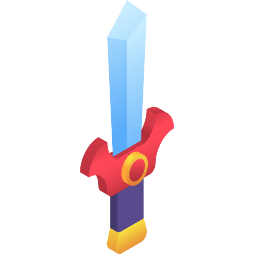 espada Gradient Isometric Gradient icono