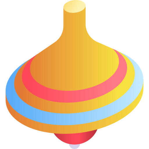 Spinning top Gradient Isometric Gradient icon