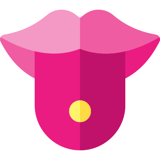 舌 Basic Rounded Flat icon