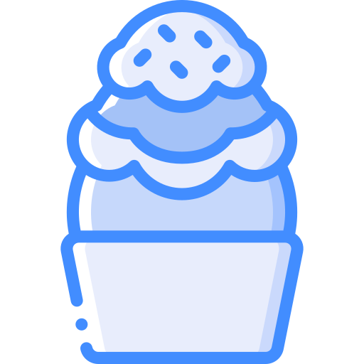 Ice cream Basic Miscellany Blue icon