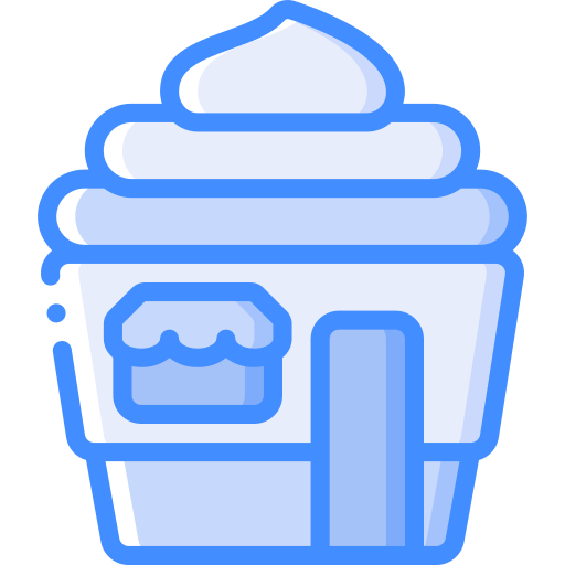 Ice cream shop Basic Miscellany Blue icon