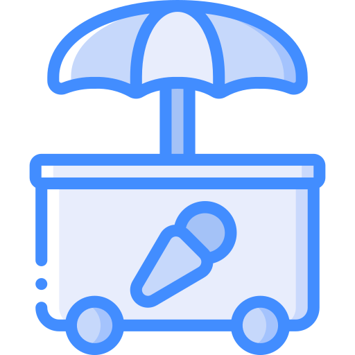 carrito de helados Basic Miscellany Blue icono