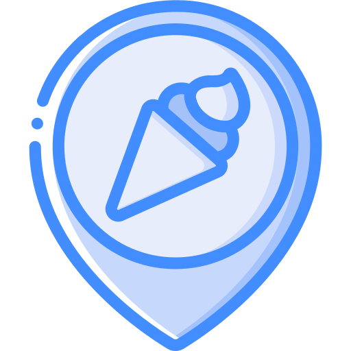 Location pin Basic Miscellany Blue icon