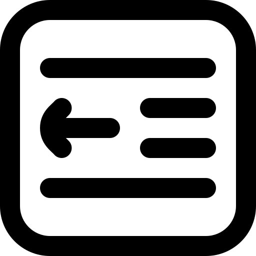 rechts inspringen Super Basic Orbit Outline icoon