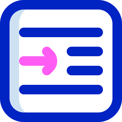 左インデント Super Basic Orbit Color icon