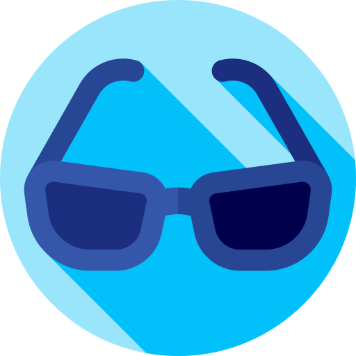 occhiali da sole Flat Circular Flat icona