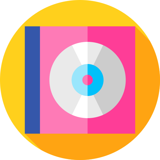 Компакт диск Flat Circular Flat иконка