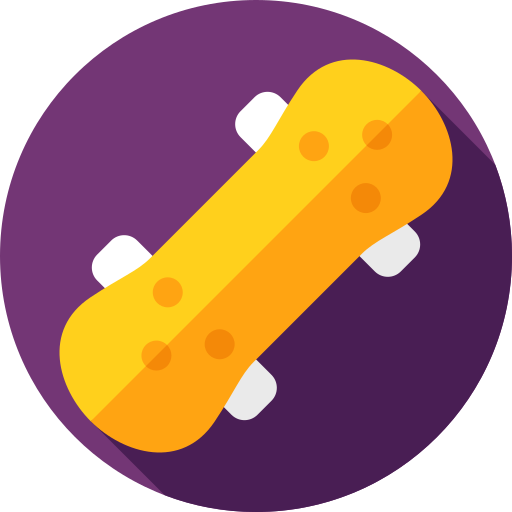 skateboard Flat Circular Flat icon