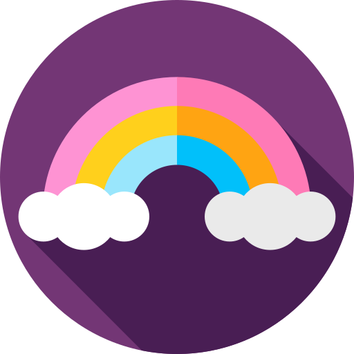 arcoíris Flat Circular Flat icono