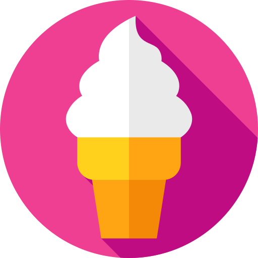 helado Flat Circular Flat icono