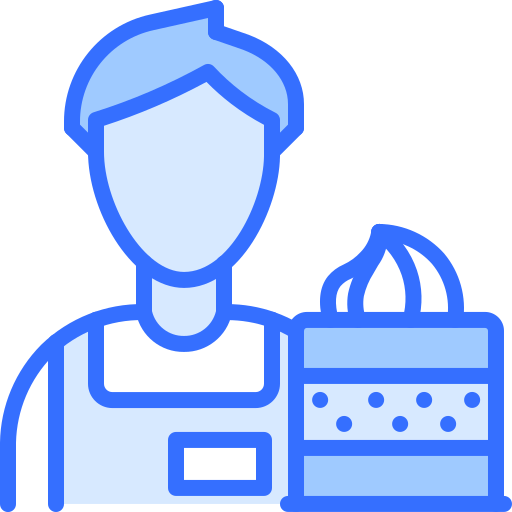 Worker Coloring Blue icon