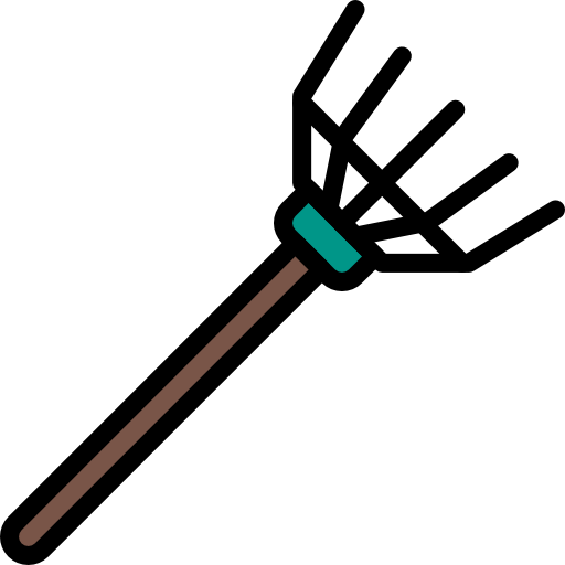 갈퀴 Basic Mixture Lineal color icon