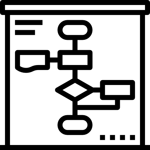 fluxograma Aphiradee (monkik) Lineal Ícone