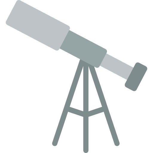 télescope Basic Miscellany Flat Icône