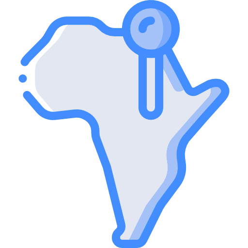 afrika Basic Miscellany Blue icoon