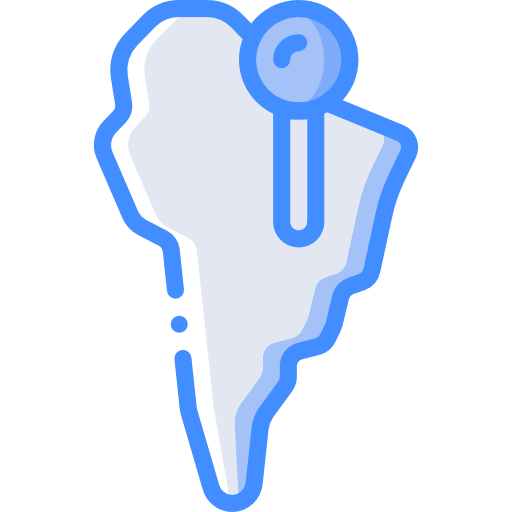 South america Basic Miscellany Blue icon