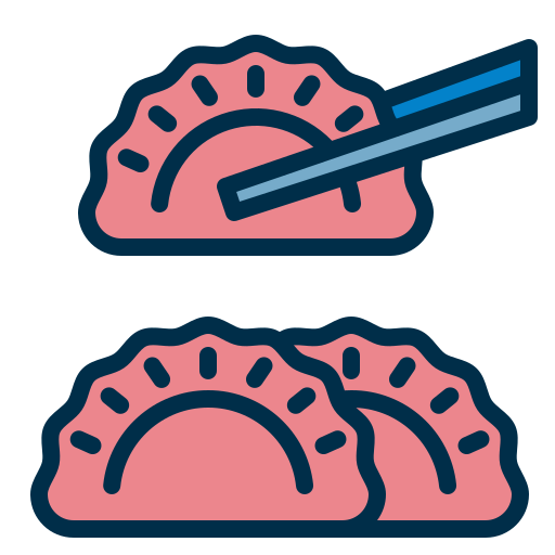 gyōza Generic Outline Color icona