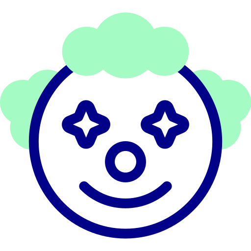 Clown Detailed Mixed Lineal color icon