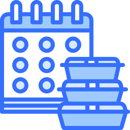 kalender Coloring Blue icoon