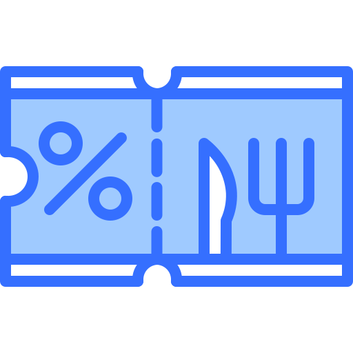 coupon Coloring Blue icon