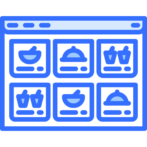 lebensmittellieferservice Coloring Blue icon