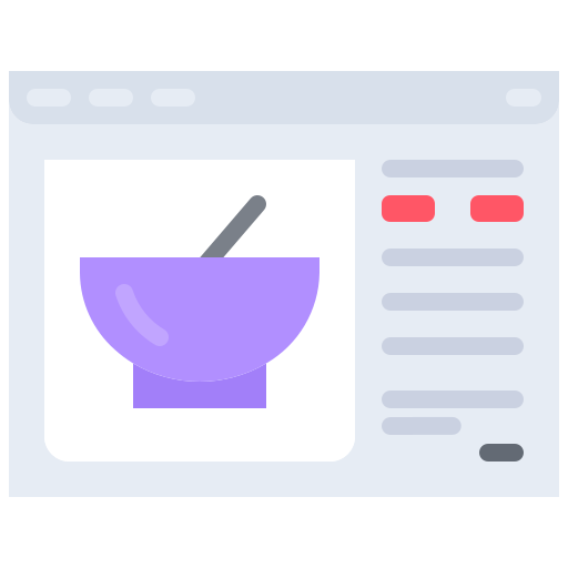 Food delivery Coloring Flat icon
