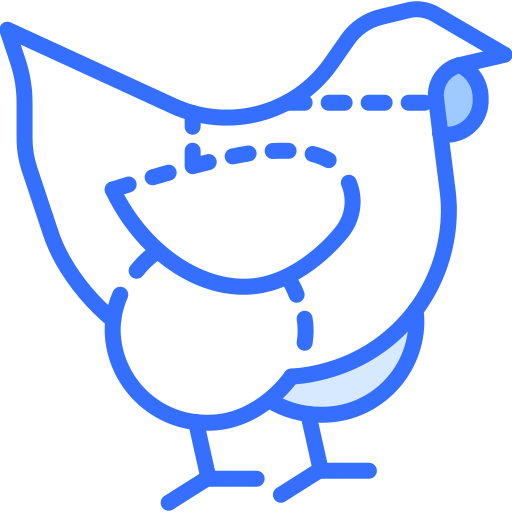 Chicken Coloring Blue icon