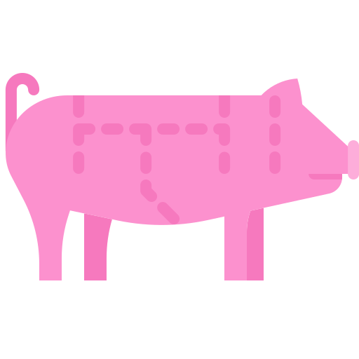 Pig Coloring Flat icon