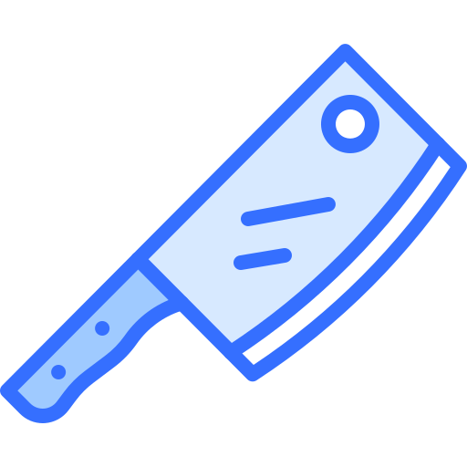 cuchilla de carnicero Coloring Blue icono