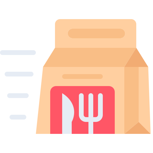 Доставка еды Coloring Flat иконка